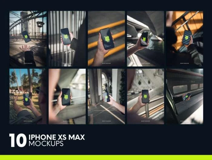 10 iPhone XS MAX Mockups