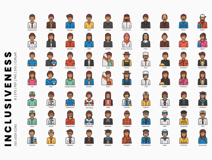 350 Inclusiveness Icons