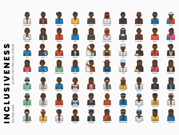 350 Inclusiveness Icons