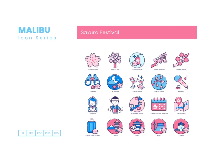 60 Sakura Festival Icons - Malibu Series