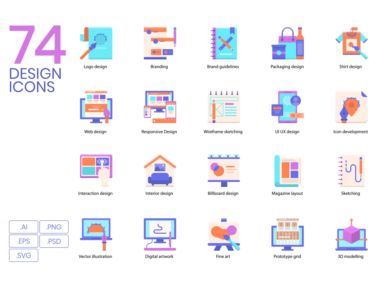 74 Creative Design Icons