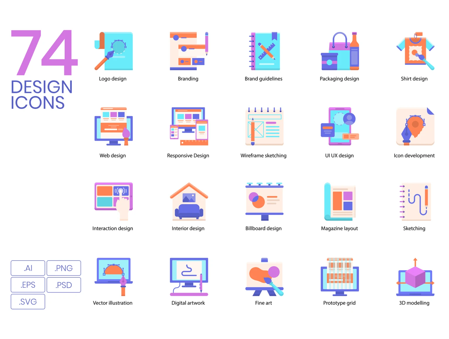 74 Creative Design Icons