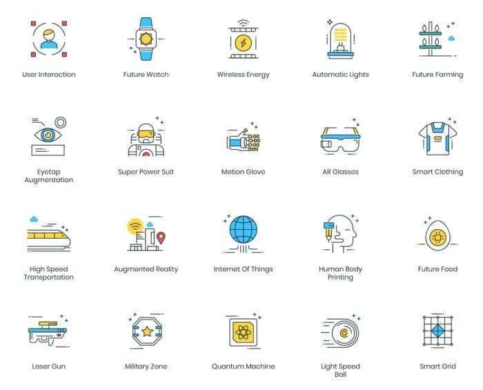 74 Futuristic Icons