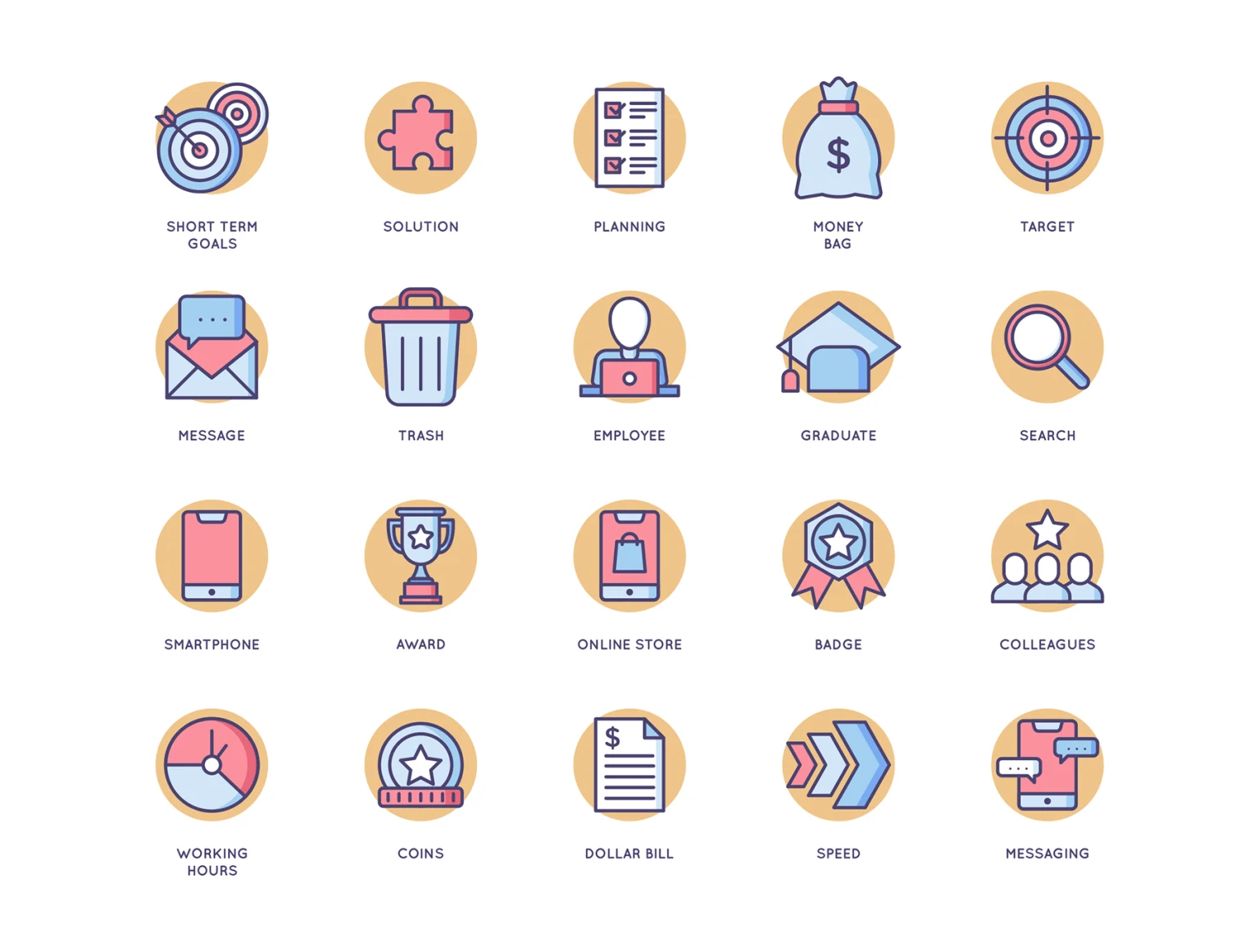 89 Startup Icons - Butterscotch Series