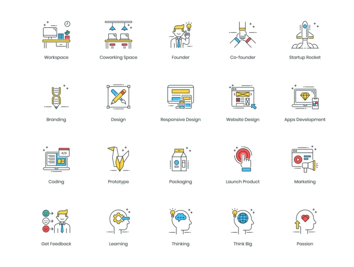 90 Startup Modern Icons