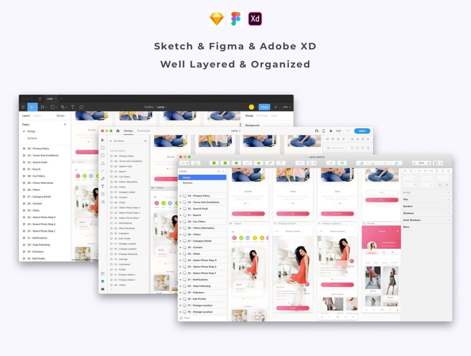 Caria - eCommerce App UI Kit