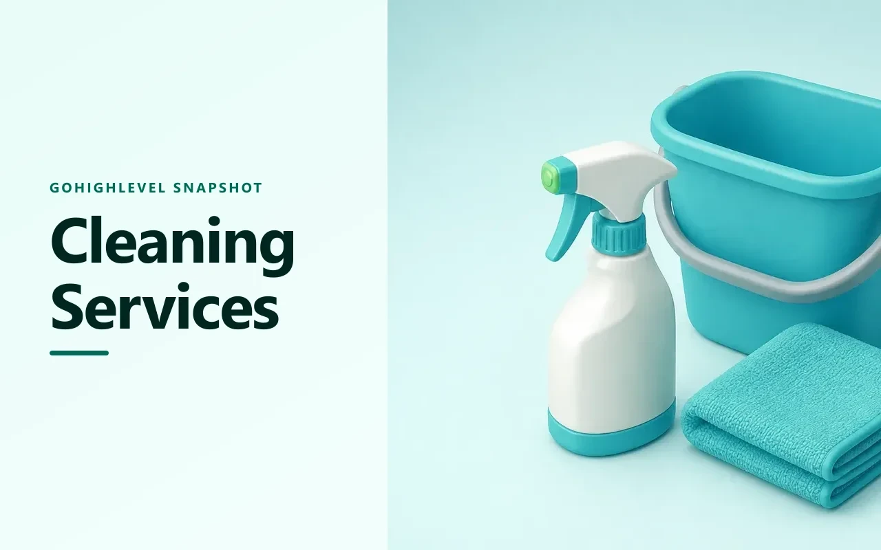 Cleaning Services Snapshot for GoHighLevel