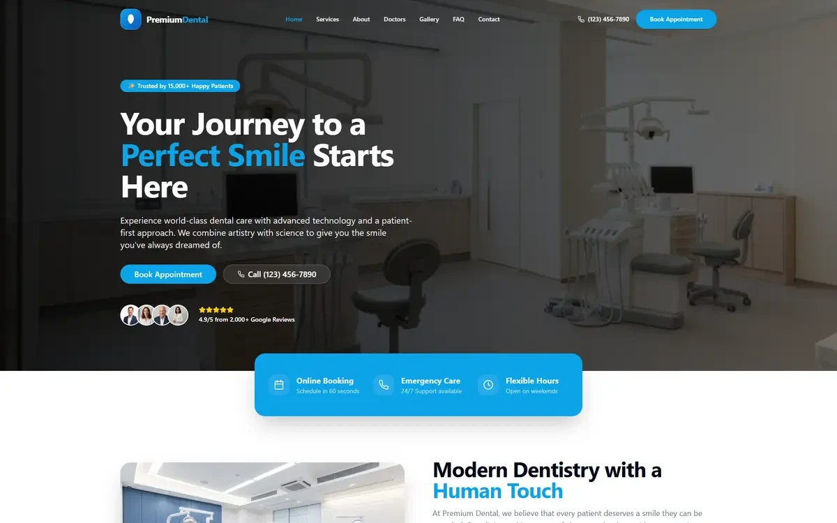 Dental AI Studio Website Template for GoHighLevel