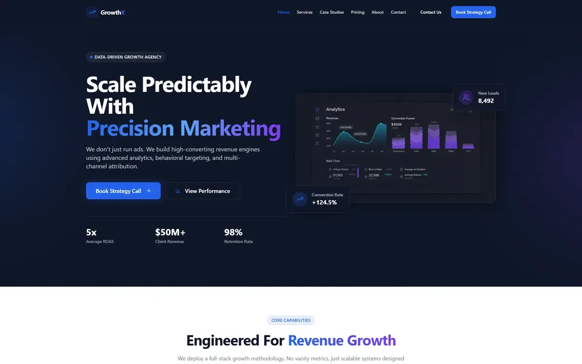 Digital Marketing AI Studio Website Template for GoHighLevel