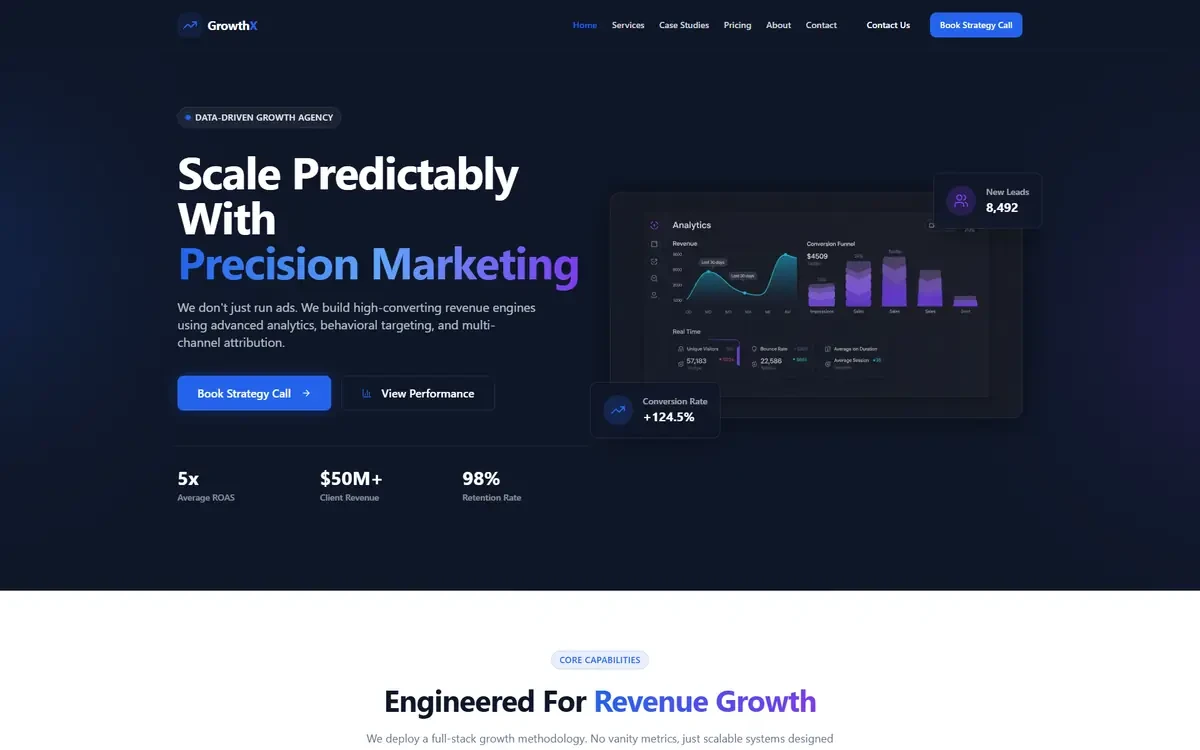 Digital Marketing AI Studio Website Template for GoHighLevel