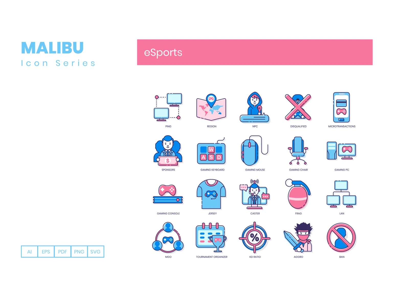 Esports & Gaming Icons - Malibu Series