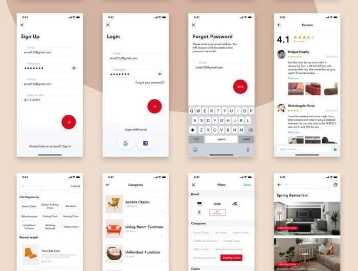 Furniture Design UI Kit
