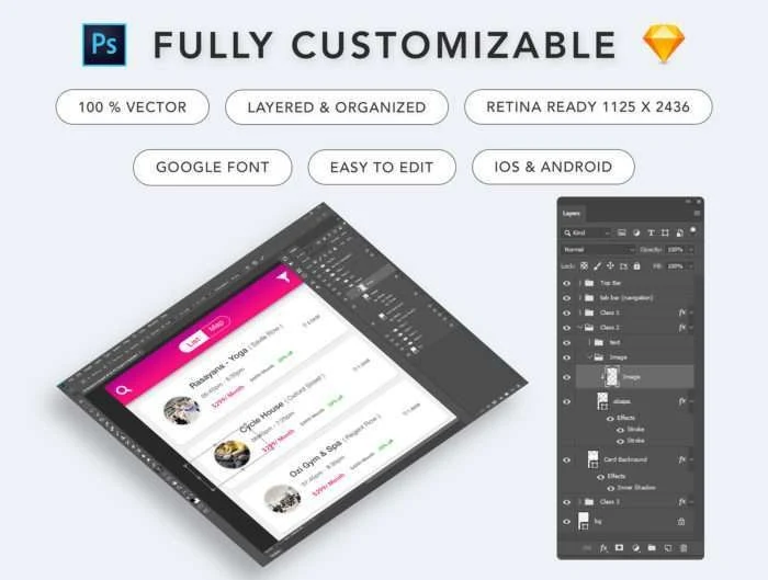 GET FIT - Find NearBy Fitness Classes App UI Kit