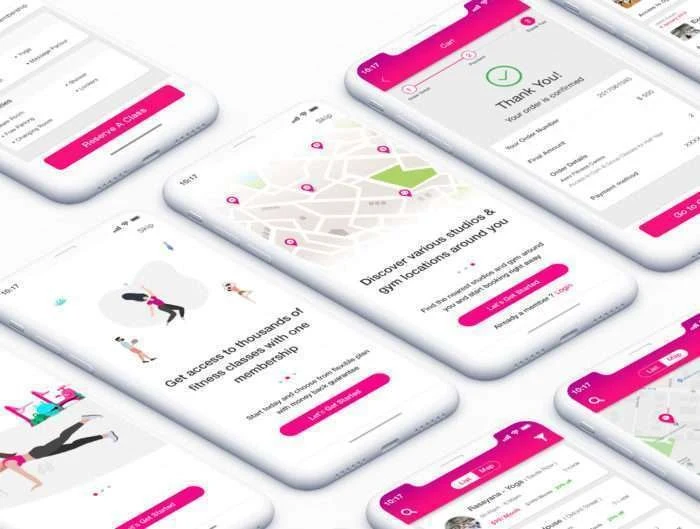 GET FIT - Find NearBy Fitness Classes App UI Kit