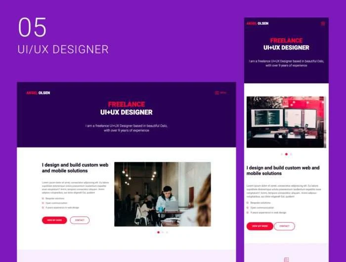 HTML Onepage Freelance Bundle