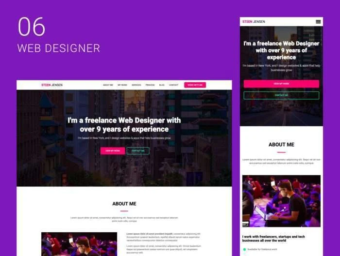 HTML Onepage Freelance Bundle