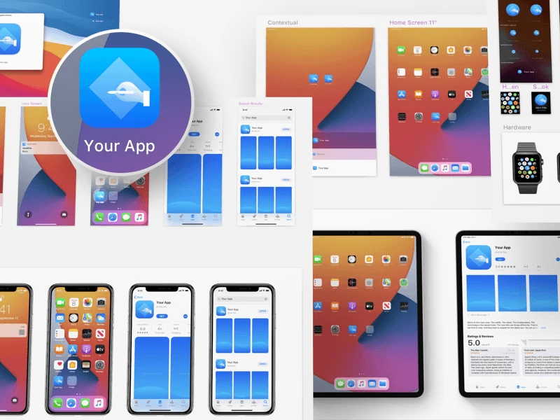 iOS Template Icon Mockup