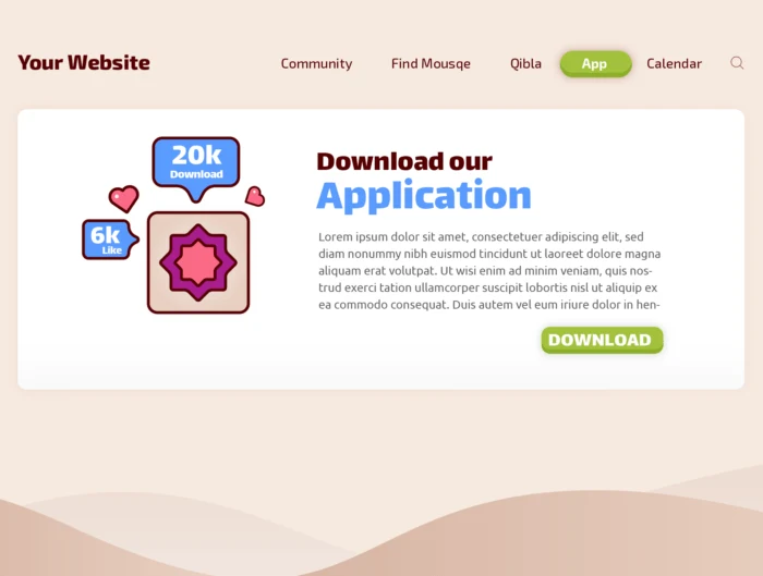 Islamic Landing Page Illustration