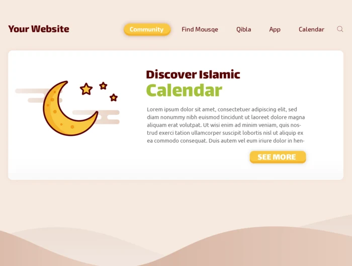 Islamic Landing Page Illustration