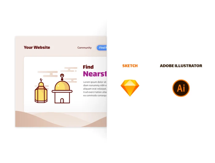 Islamic Landing Page Illustration