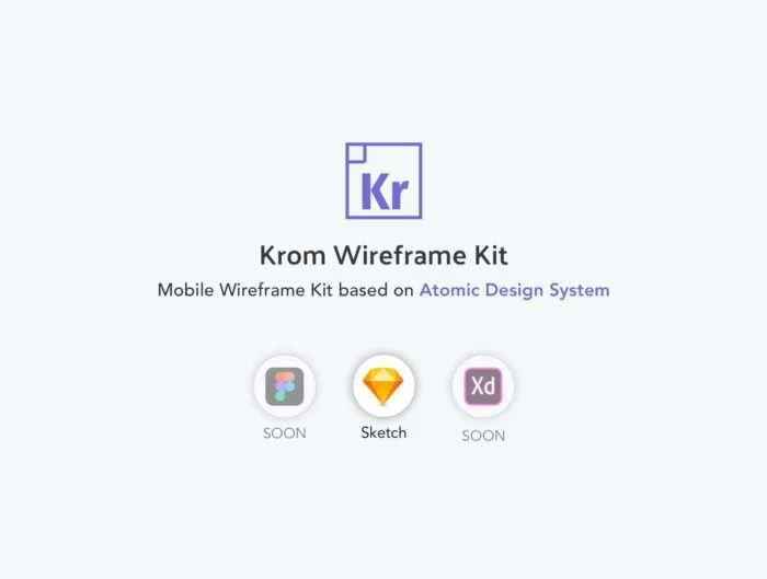 Krom Mobile Wireframe Kit