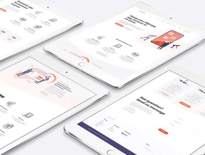 Mijuapp Mobile App Landing PSD Template