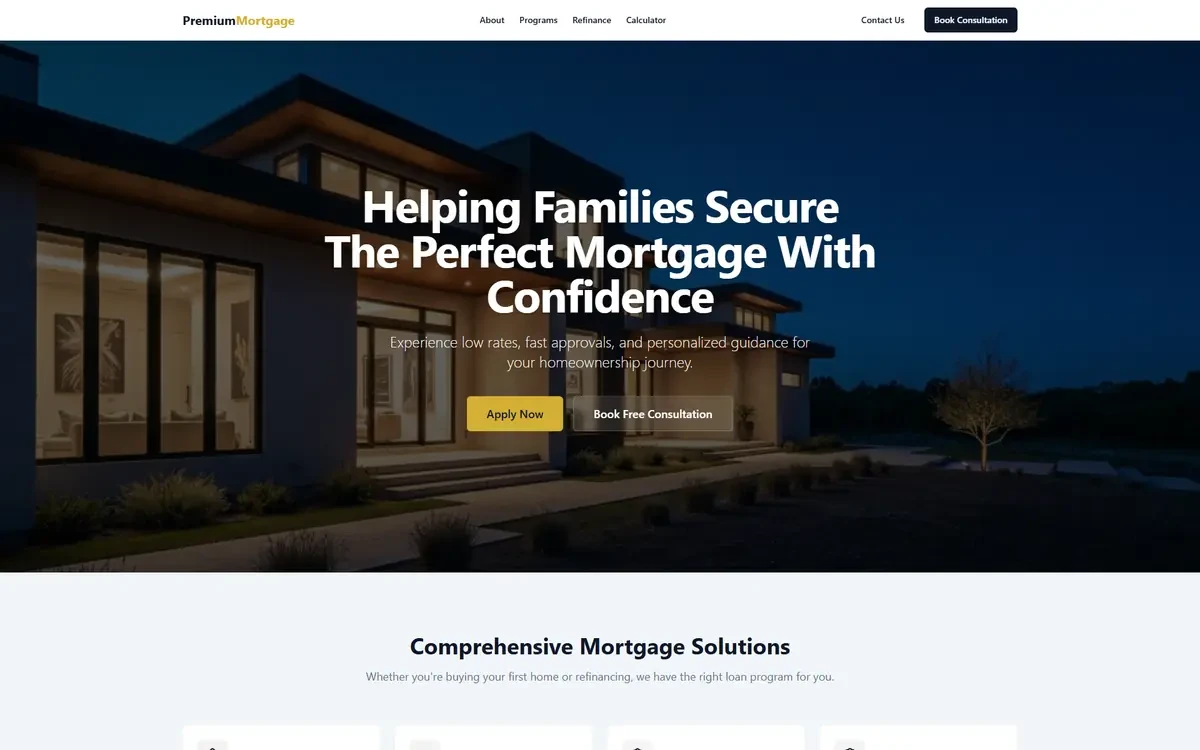 Mortgage AI Studio Website Template V1 for GoHighLevel