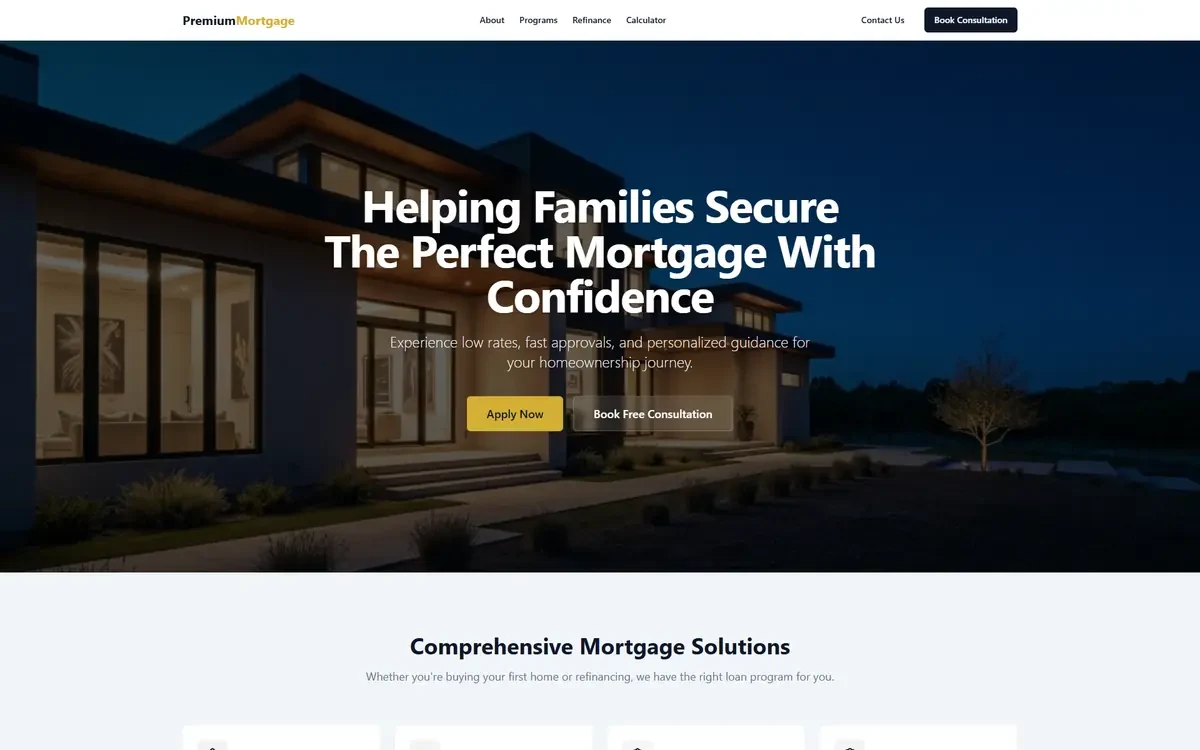 Mortgage AI Studio Website Template V1 for GoHighLevel