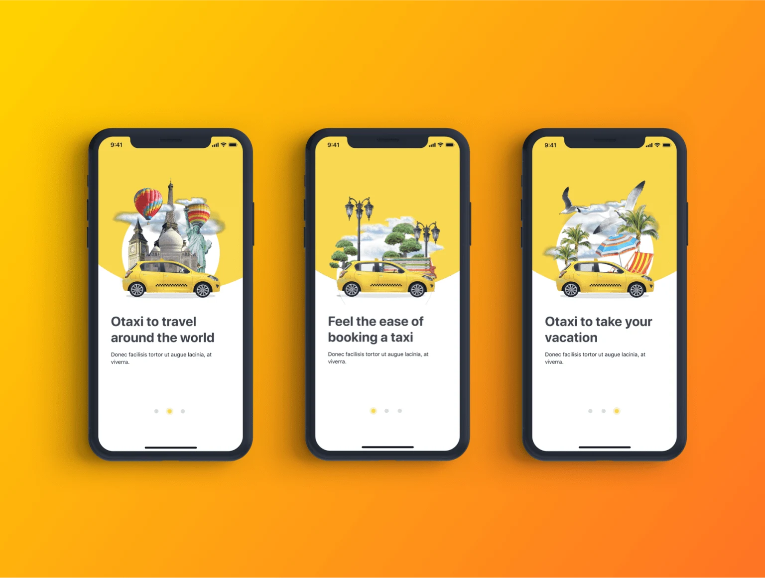 Otaxi Mobile UI Kit