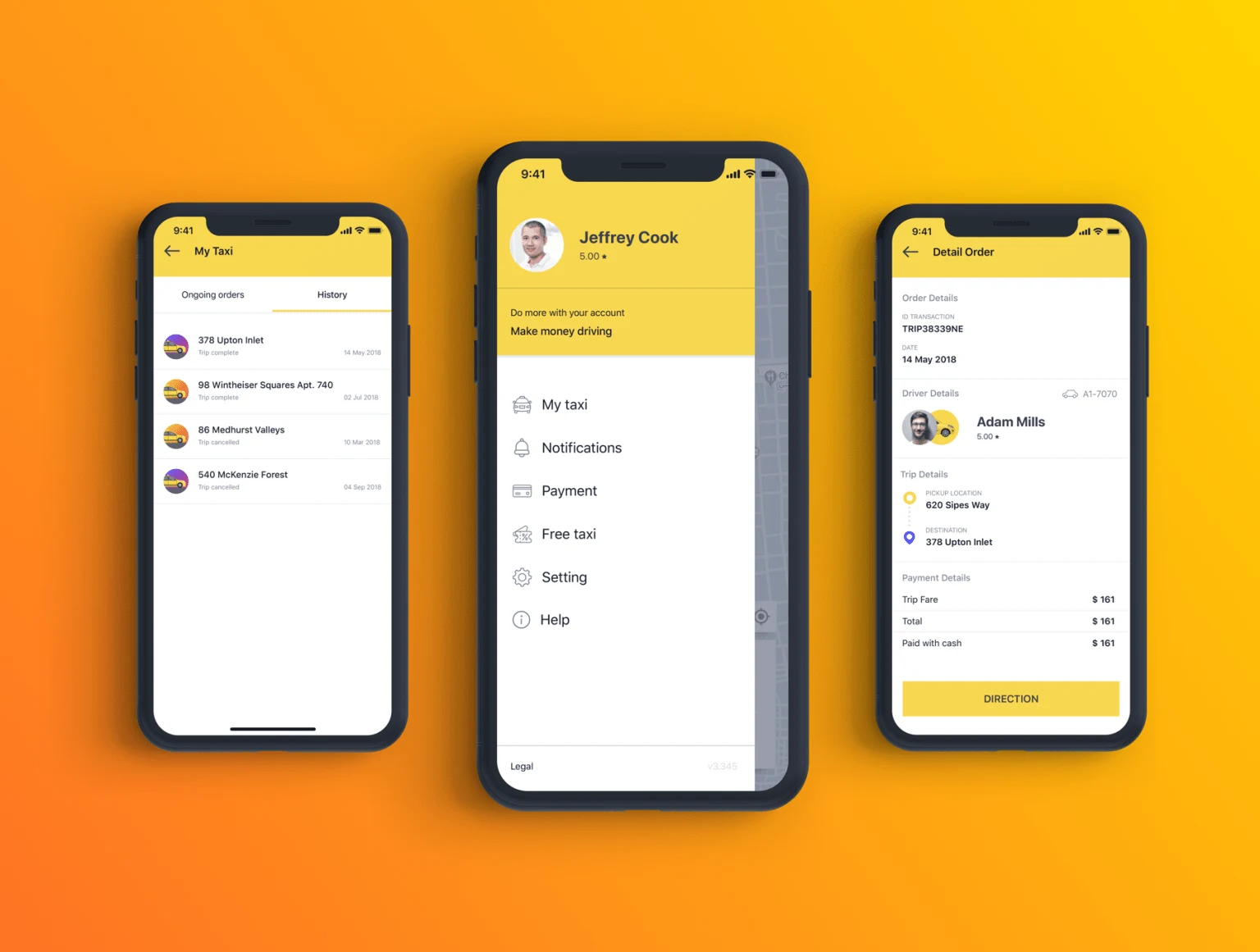 Otaxi Mobile UI Kit