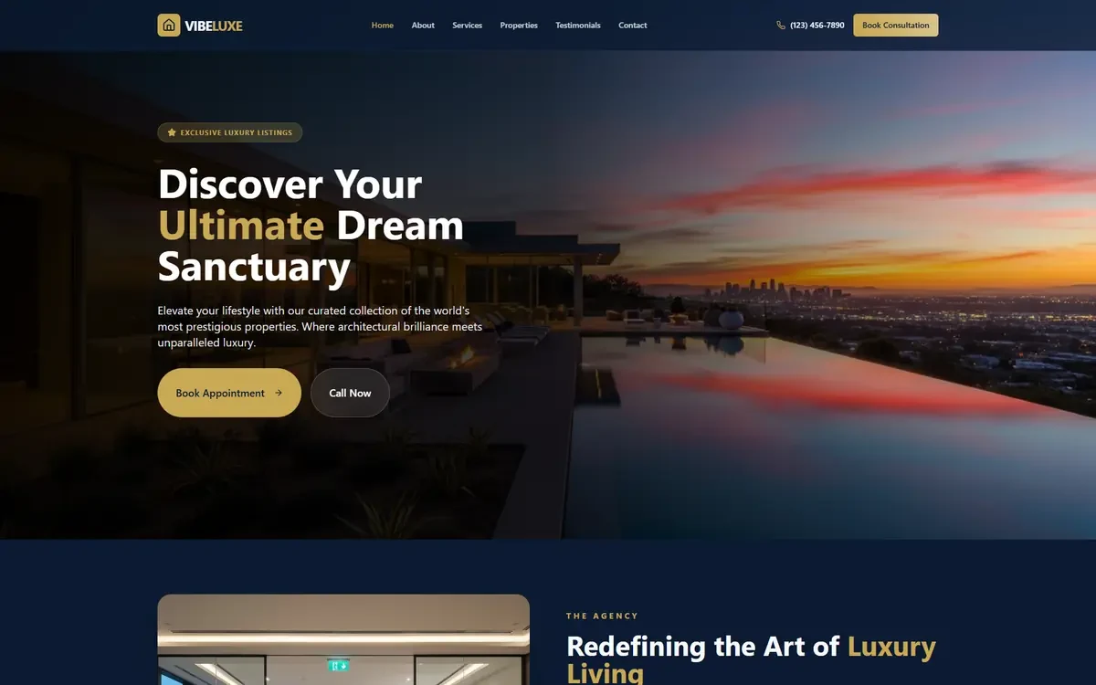 Real Estate AI Studio Website Template V1 for GoHighLevel
