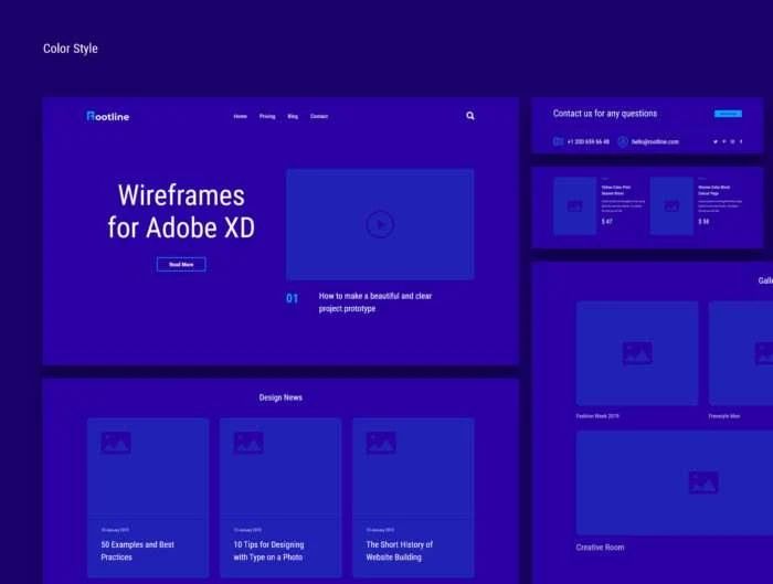 Rootline Wireframe UI Kit