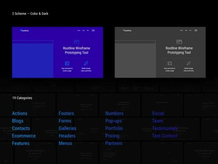 Rootline Wireframe UI Kit