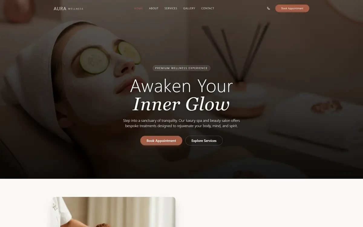 Spa and Beauty AI Studio Website Template for GoHighLevel