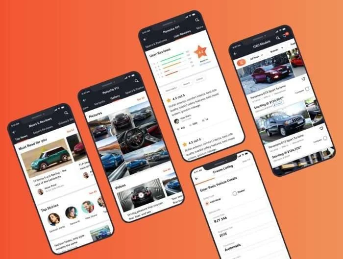 Vola Cars Premium iOS App UI Kit Sketch
