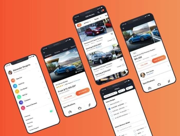 Vola Cars Premium iOS App UI Kit Sketch