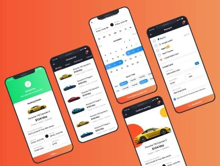 Vola Cars Premium iOS App UI Kit Sketch
