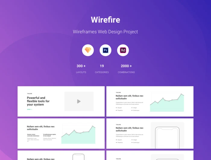 Wirefire - Wireframe Kit Web Design