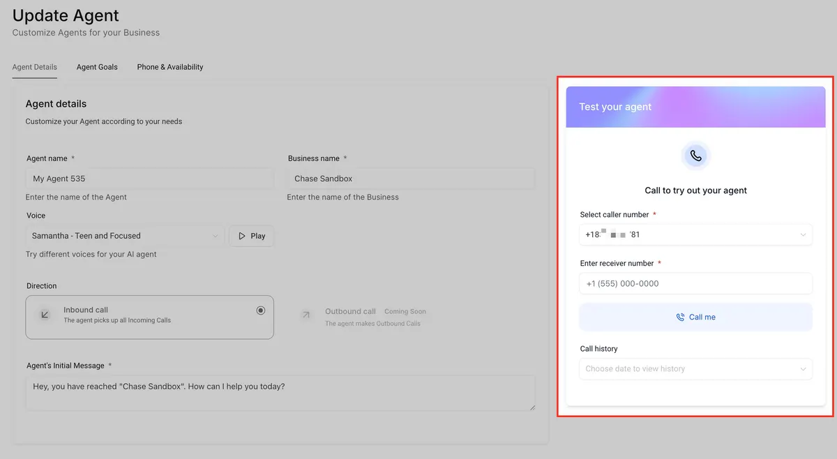 Testing Voice AI Agents : HighLevel Support Portal