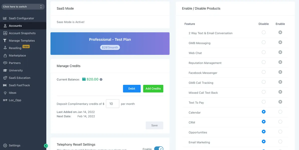 How to Upgrade / Downgrade SaaS Plan for a location : HighLevel Support Portal