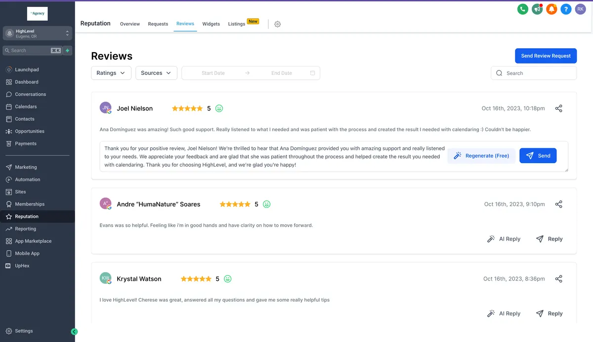 Maximizing Customer Engagement with Reviews AI: A Guide to Suggestive and Auto-Pilot Modes : HighLevel Support Portal