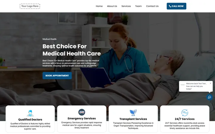 Health & Wellness GoHighLevel funnel version 2 home page design
