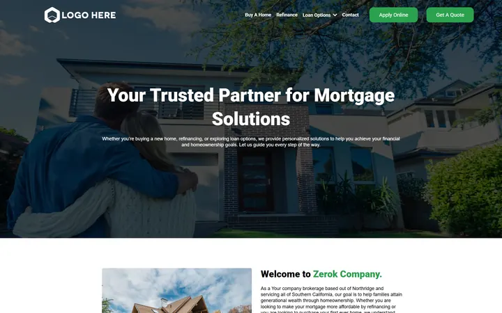 Mortgage GoHighLevel funnel version 2 home page design