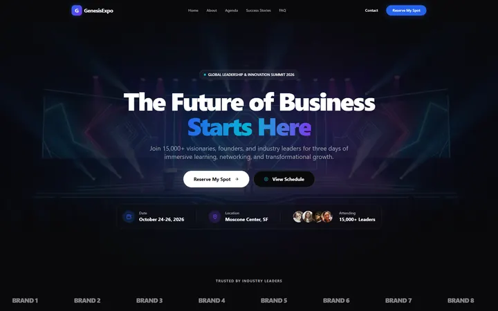 Webinar GoHighLevel AI Studio website template design 1 home page