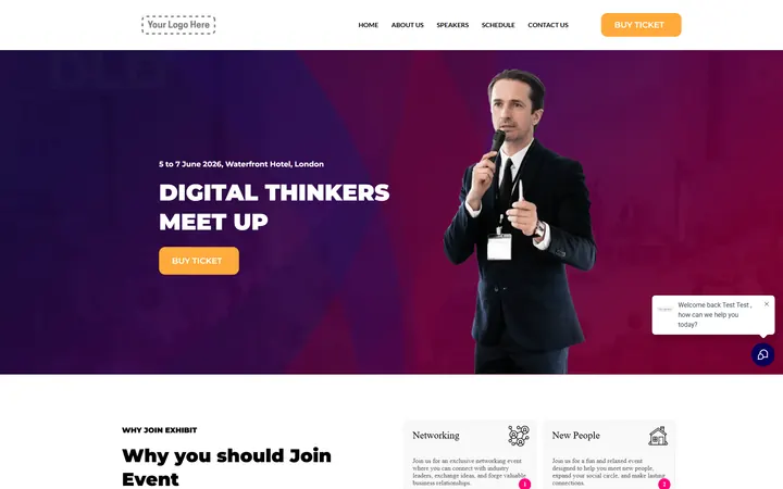 Webinar GoHighLevel funnel version 2 home page design